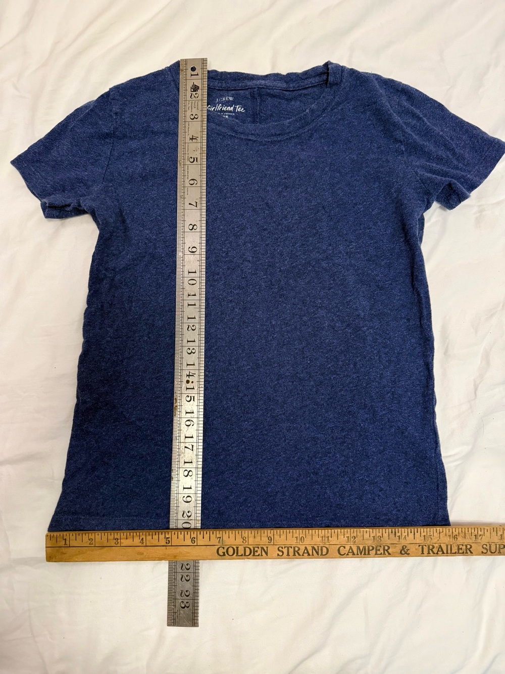 J. Crew Girlfriend Tee in Deep Navy Heather